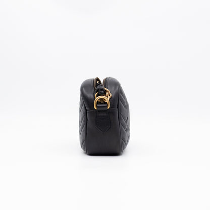 GG Marmont Mini Black Matelassé Leather