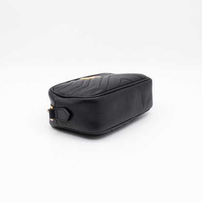 GG Marmont Mini Black Matelassé Leather