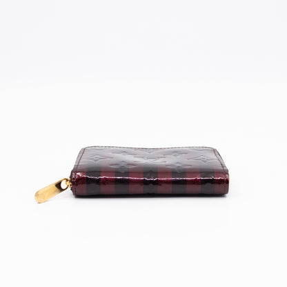 Zippy Coin Purse Vernis Raye Amarante