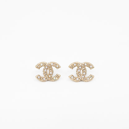 CC Pearls Earrings Gold