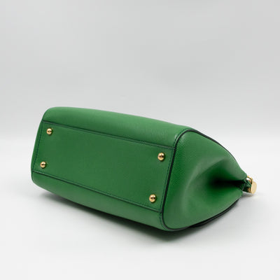Sicily Medium Green Dauphine Leather