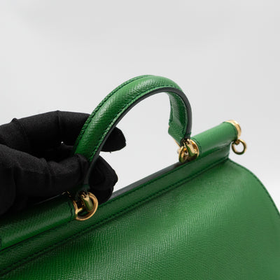 Sicily Medium Green Dauphine Leather