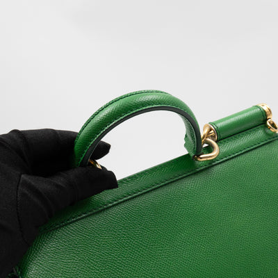 Sicily Medium Green Dauphine Leather