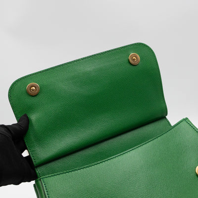 Sicily Medium Green Dauphine Leather