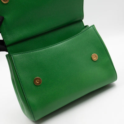 Sicily Medium Green Dauphine Leather
