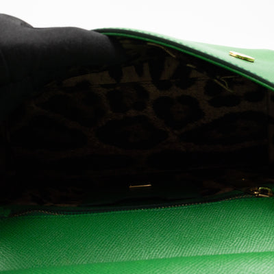 Sicily Medium Green Dauphine Leather
