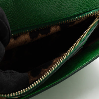 Sicily Medium Green Dauphine Leather