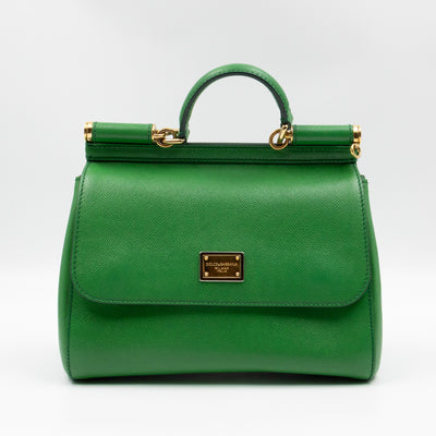 Sicily Medium Green Dauphine Leather