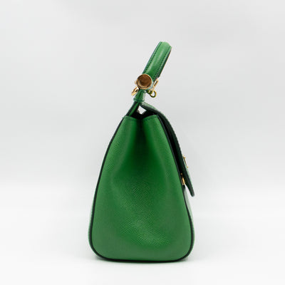 Sicily Medium Green Dauphine Leather