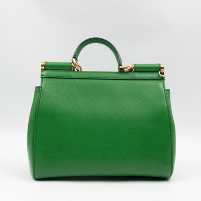 Sicily Medium Green Dauphine Leather