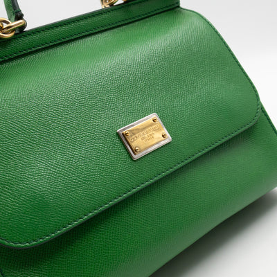 Sicily Medium Green Dauphine Leather