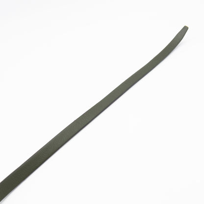 Grommet Detail Lambskin Belt Dark Olive