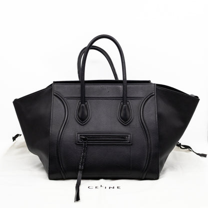Phantom Medium Luggage Black Leather