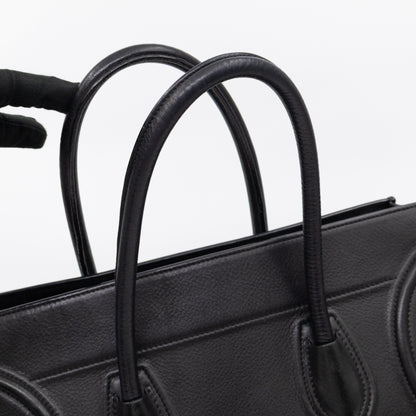 Phantom Medium Luggage Black Leather