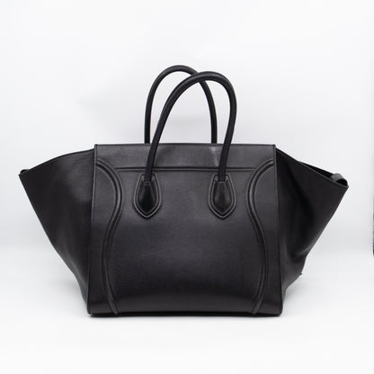 Phantom Medium Luggage Black Leather