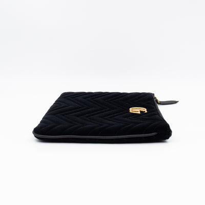 GG Marmont Zip Pouch Black Velvet