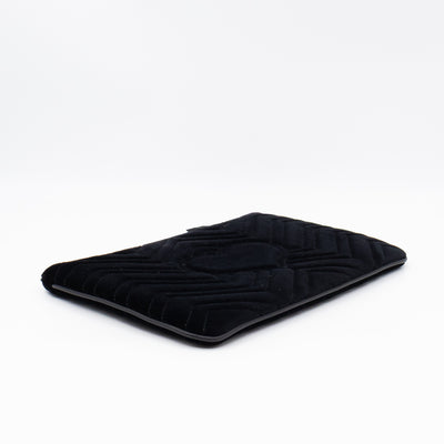 GG Marmont Zip Pouch Black Velvet