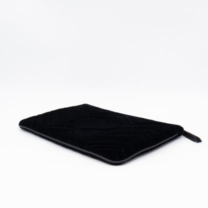 GG Marmont Zip Pouch Black Velvet
