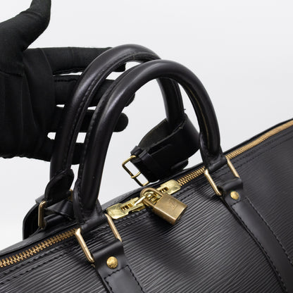 Keepall 50 Black Epi Leather