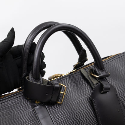 Keepall 50 Black Epi Leather