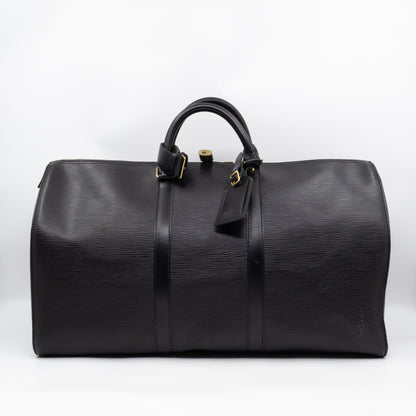 Keepall 50 Black Epi Leather