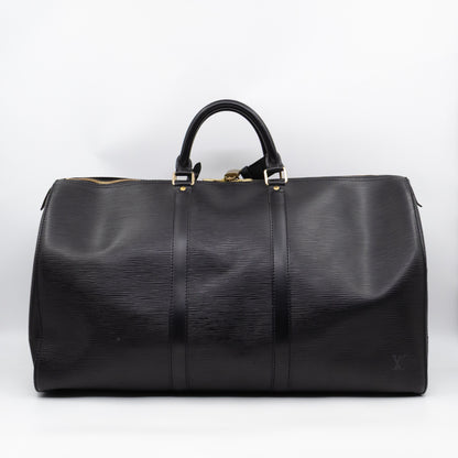 Keepall 50 Black Epi Leather