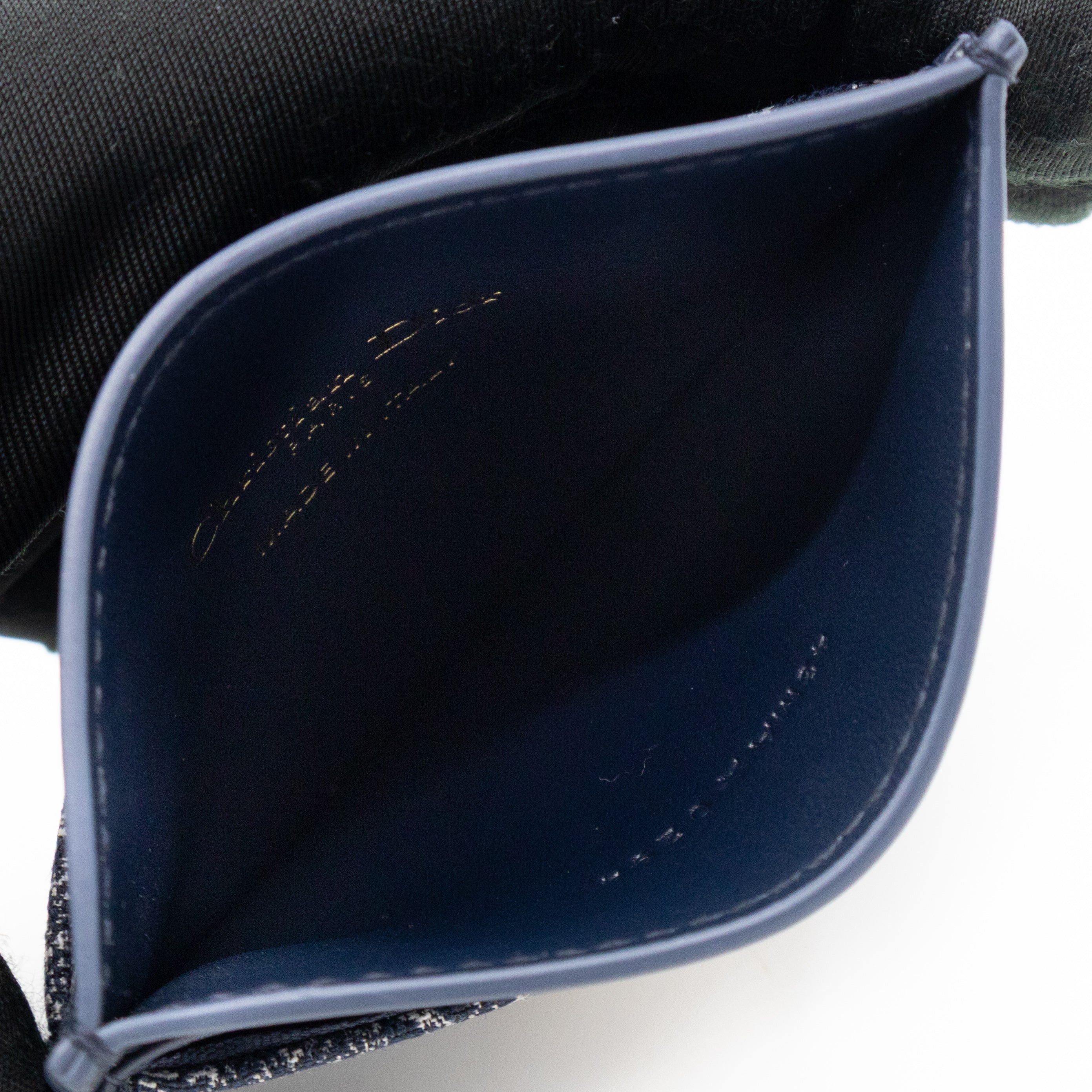 30 Montaigne Freesia Card Holder Blue Toile de Jouy Reverse Jacquard
