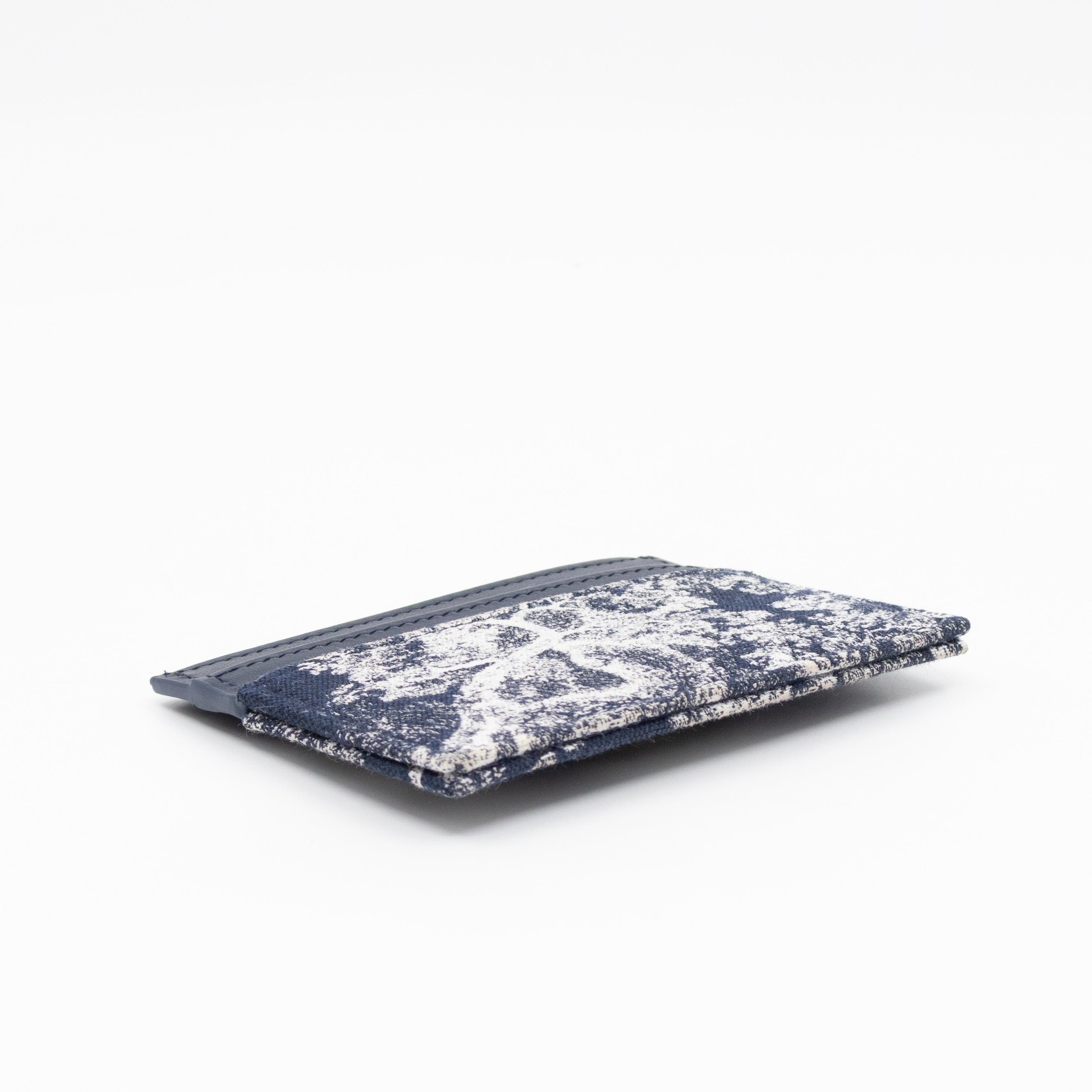 30 Montaigne Freesia Card Holder Blue Toile de Jouy Reverse Jacquard