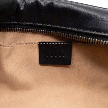 GG Marmont Small Matelasse Black Leather
