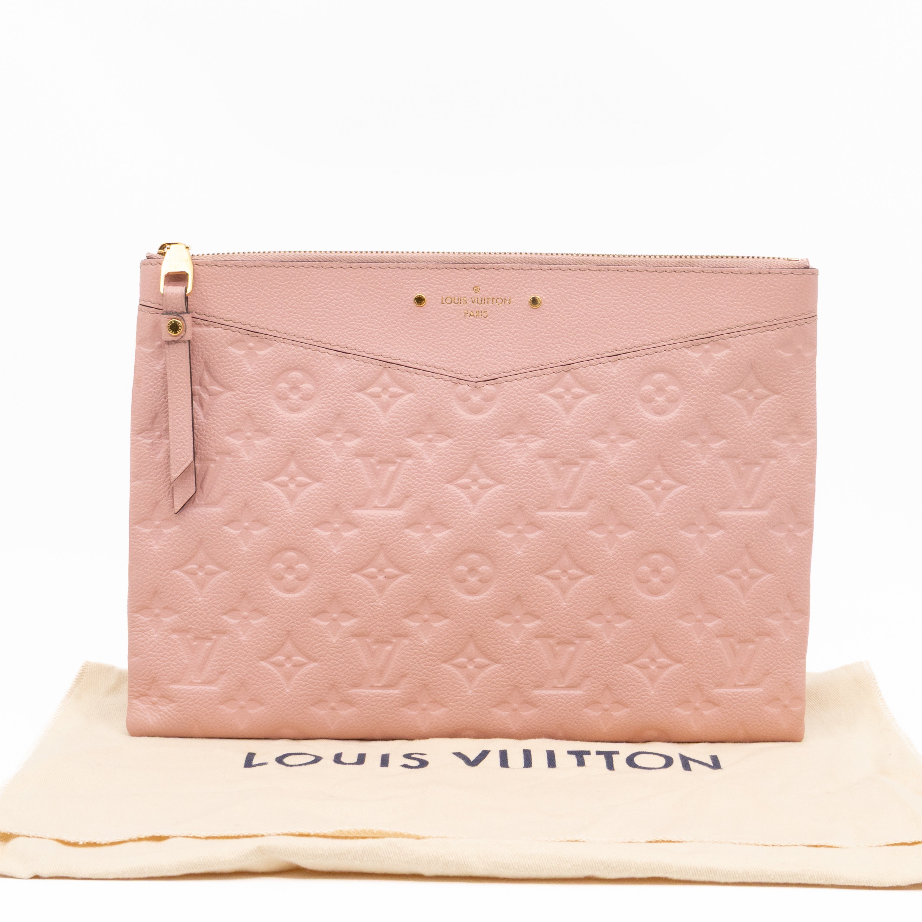Daily Pouch Monogram Empreinte Rose Poudre