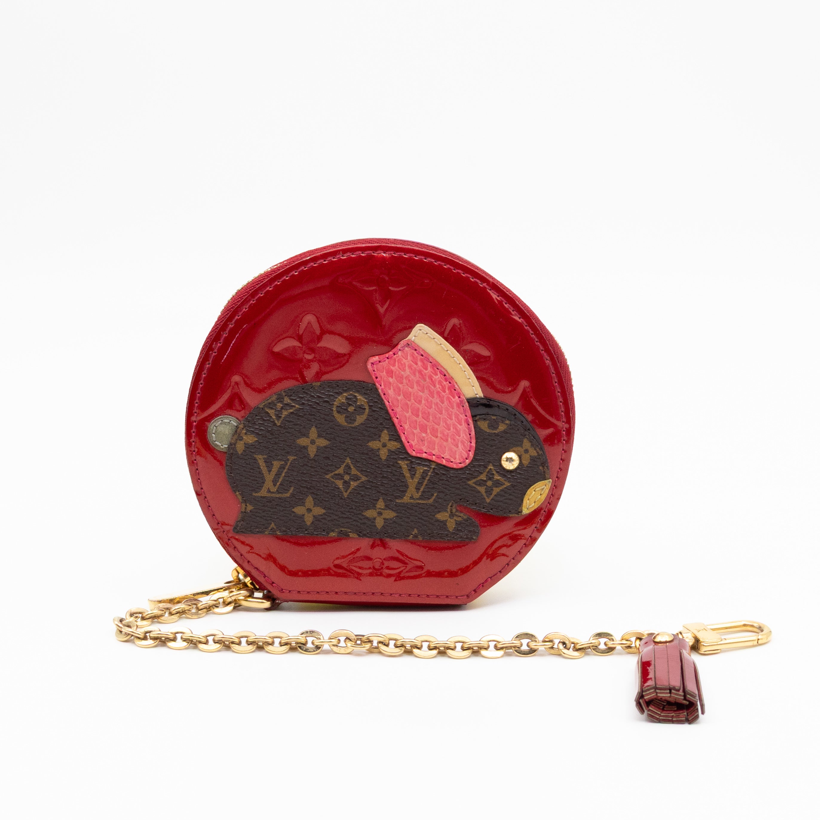 Coin Purse Animaux Red Vernis