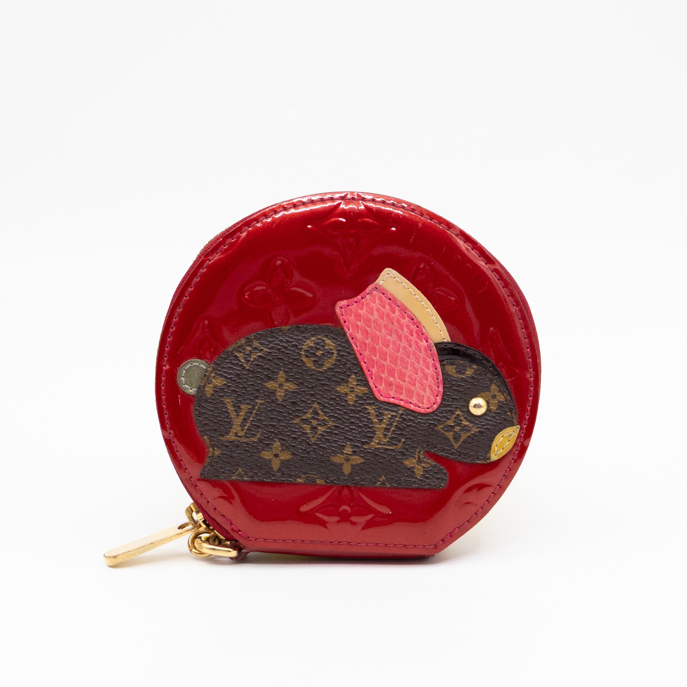 Coin Purse Animaux Red Vernis