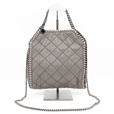 Falabella Mini Tote Grey Quilted Faux Leather
