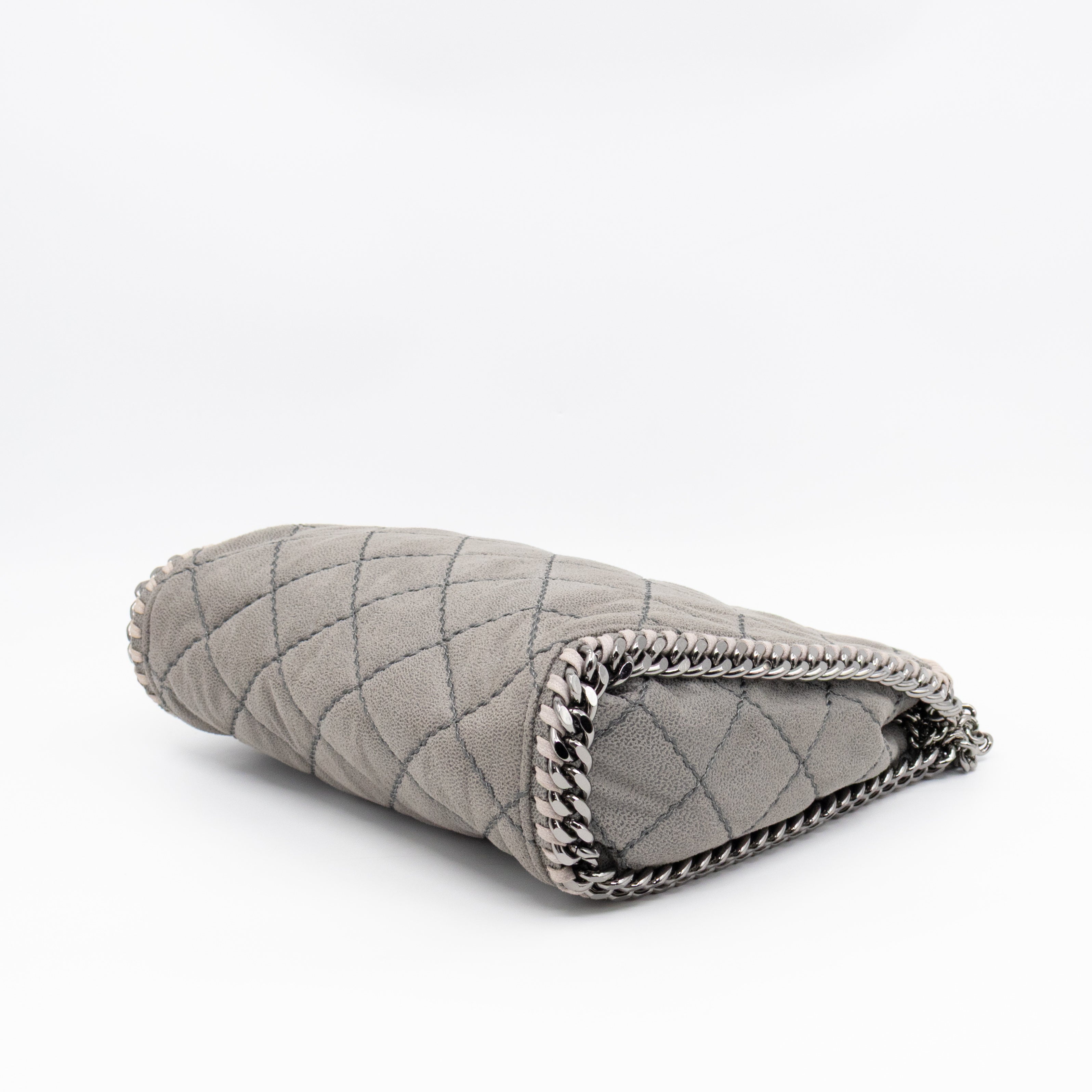 Falabella Mini Tote Grey Quilted Faux Leather