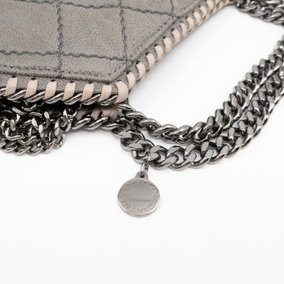 Falabella Mini Tote Grey Quilted Faux Leather