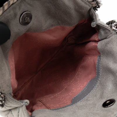 Falabella Mini Tote Grey Quilted Faux Leather