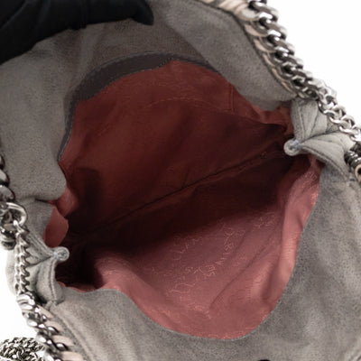 Falabella Mini Tote Grey Quilted Faux Leather