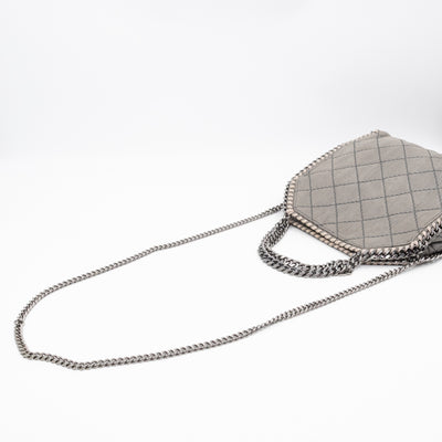 Falabella Mini Tote Grey Quilted Faux Leather