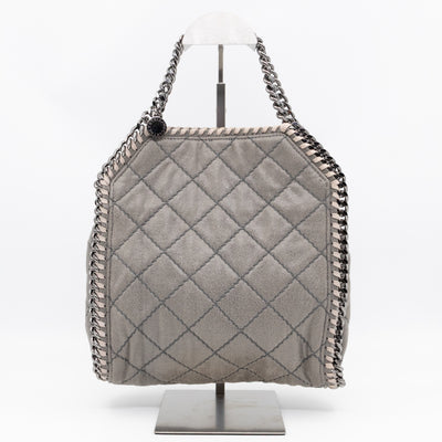 Falabella Mini Tote Grey Quilted Faux Leather