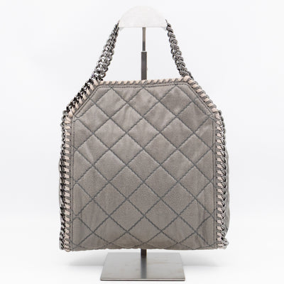 Falabella Mini Tote Grey Quilted Faux Leather