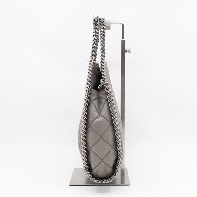 Falabella Mini Tote Grey Quilted Faux Leather