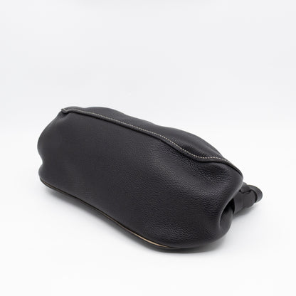 Darryl Clutch Black Grained Leather