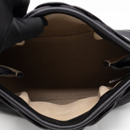 Darryl Clutch Black Grained Leather