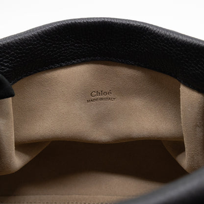 Darryl Clutch Black Grained Leather