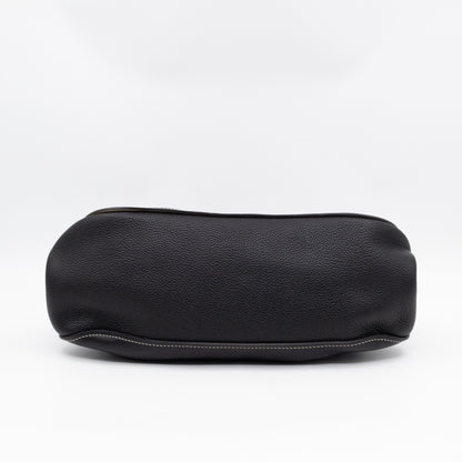 Darryl Clutch Black Grained Leather
