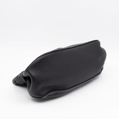 Darryl Clutch Black Grained Leather