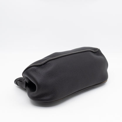 Darryl Clutch Black Grained Leather