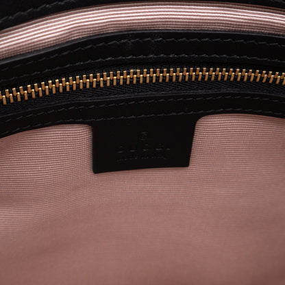 Arli Medium Flap Shoulder Bag Black Studded Suede