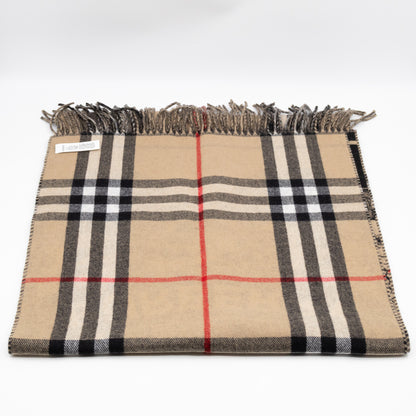 Wide Reversible EKD Cashmere Scarf Archive Beige