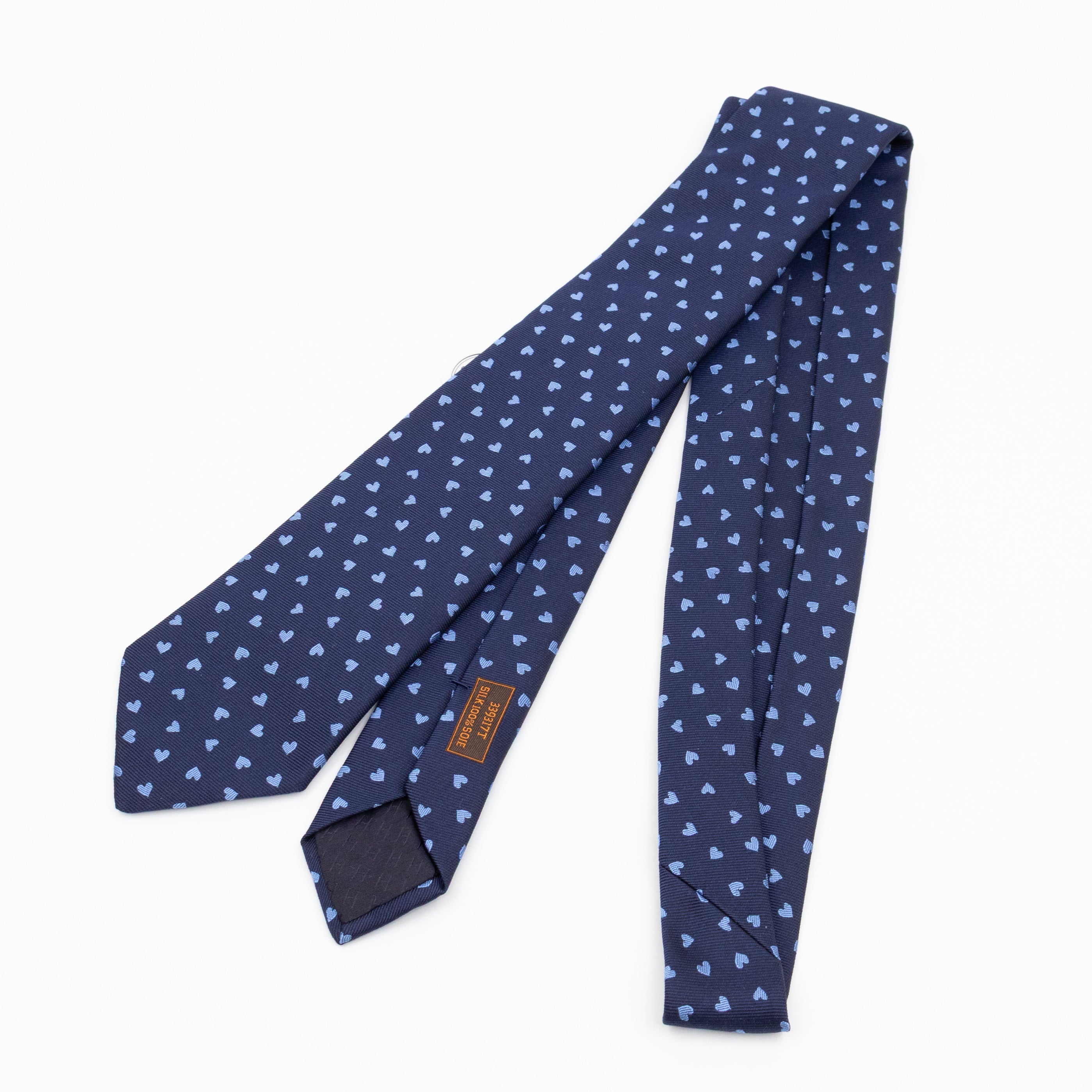 Dancing Hearts Tie Blue